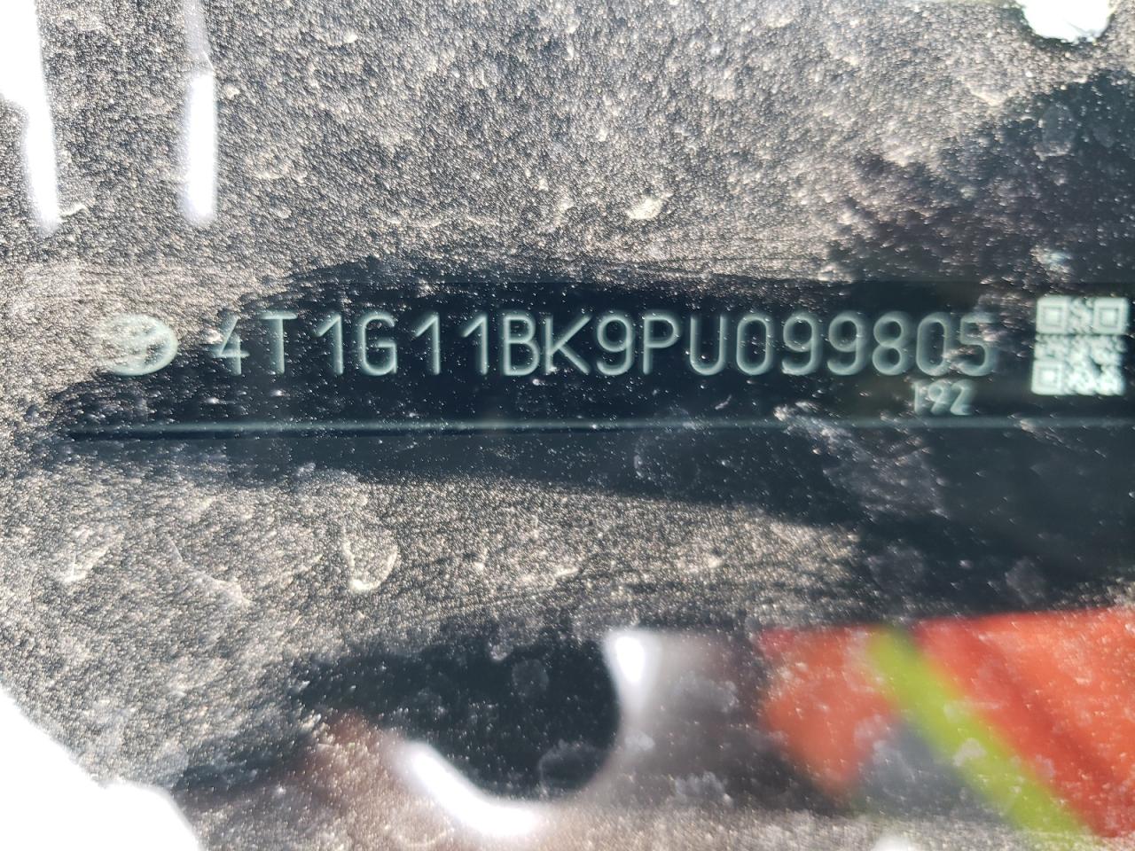 2023 TOYOTA CAMRY SE NIGHT SHADE VIN:4T1G11BK9PU099805