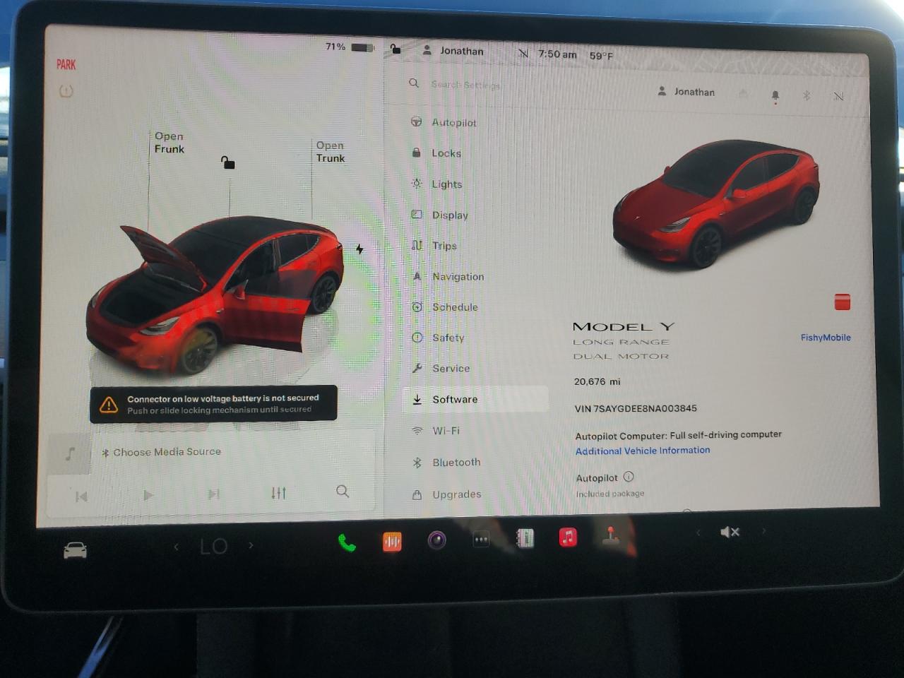 2022 TESLA MODEL Y  VIN:7SAYGDEE8NA003845