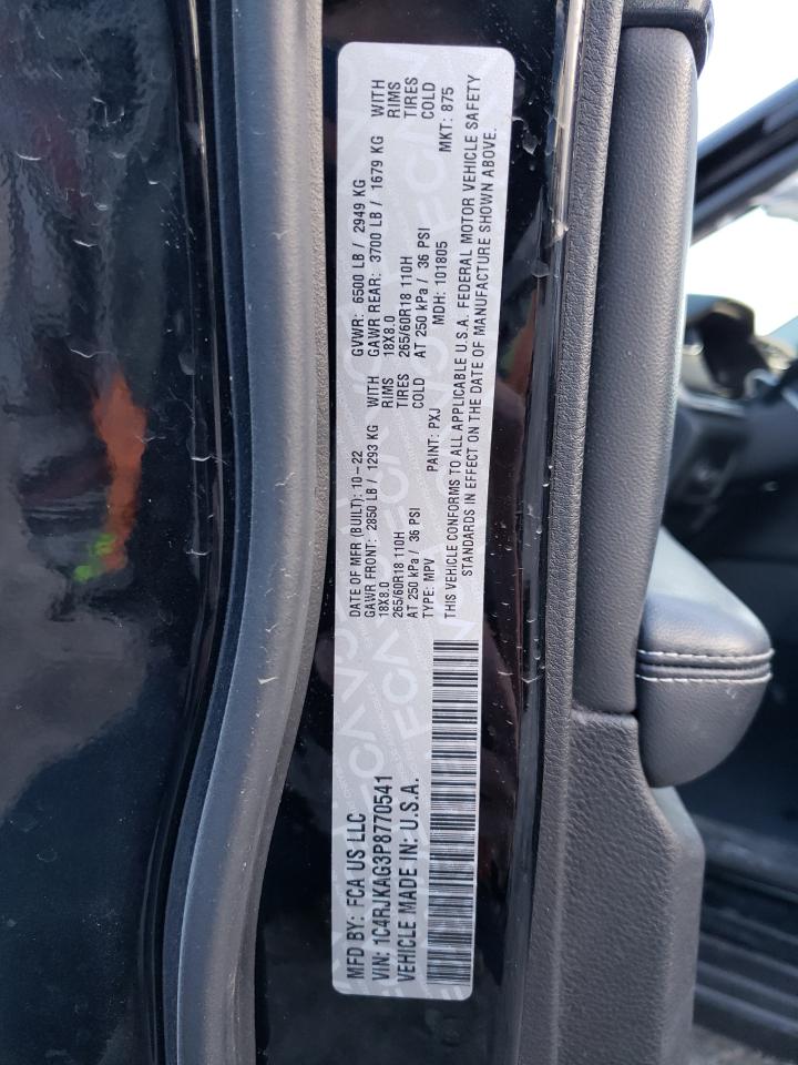 2023 JEEP GRAND CHEROKEE L LAREDO VIN:1C4RJKAG3P8770541