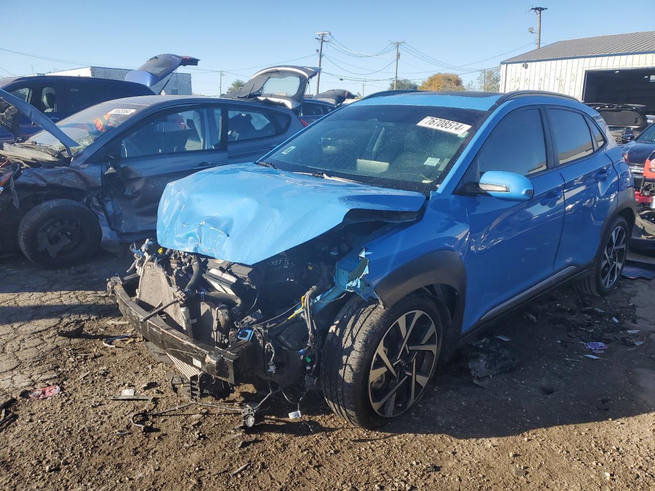 2022 HYUNDAI KONA LIMITED VIN:KM8K53A34NU851931