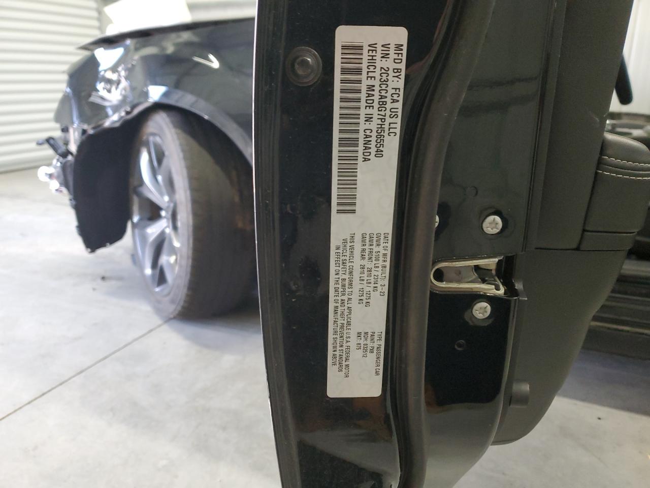 2023 CHRYSLER 300 S VIN:2C3CCABG7PH565540