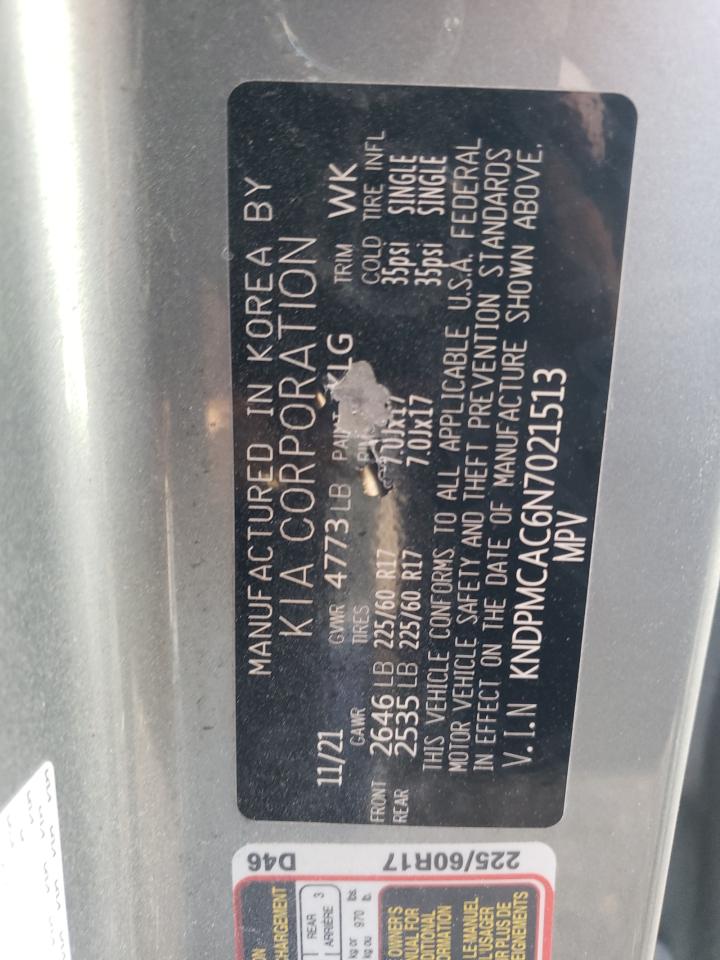 2022 KIA SPORTAGE LX VIN:KNDPMCAC6N7021513