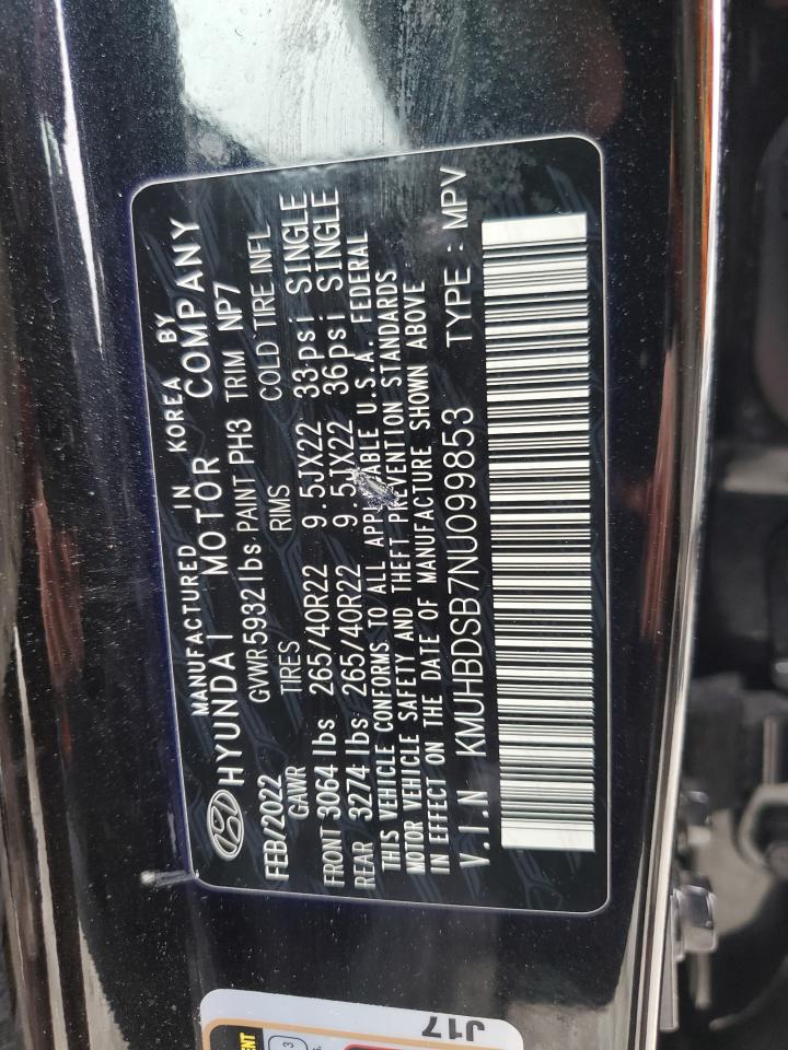 2022 GENESIS GV80 BASE VIN:KMUHBDSB7NU099853