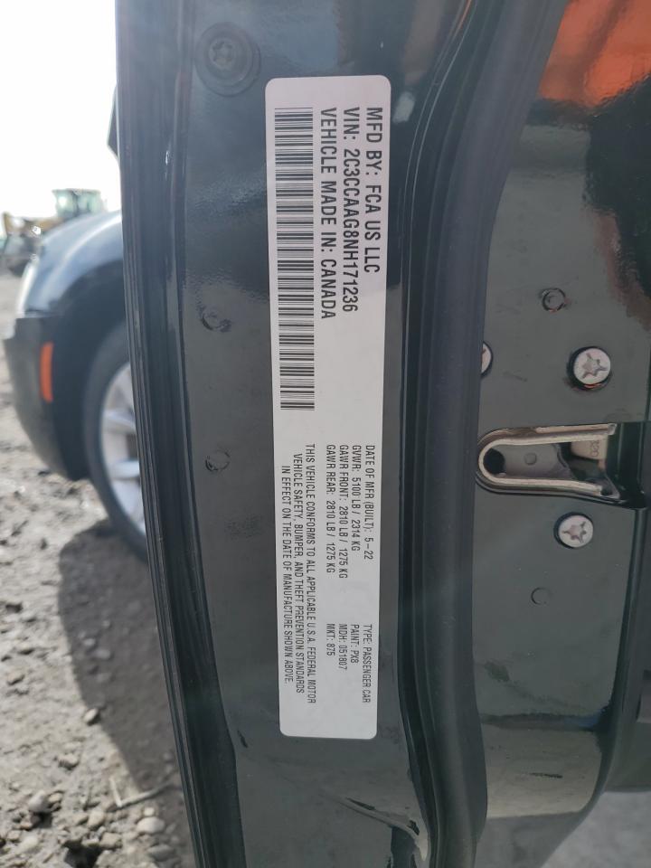 2022 CHRYSLER 300 TOURING VIN:2C3CCAAG8NH171236