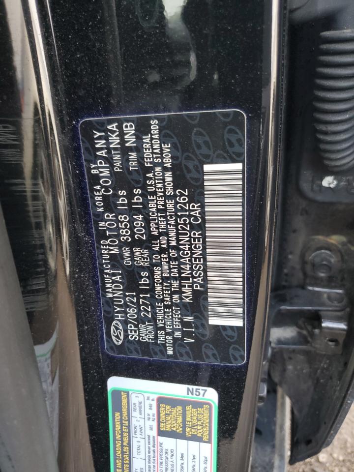 2022 HYUNDAI ELANTRA SEL VIN:KMHLN4AG4NU251262