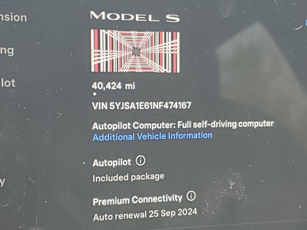 2022 TESLA MODEL S  VIN:5YJSA1E61NF474167