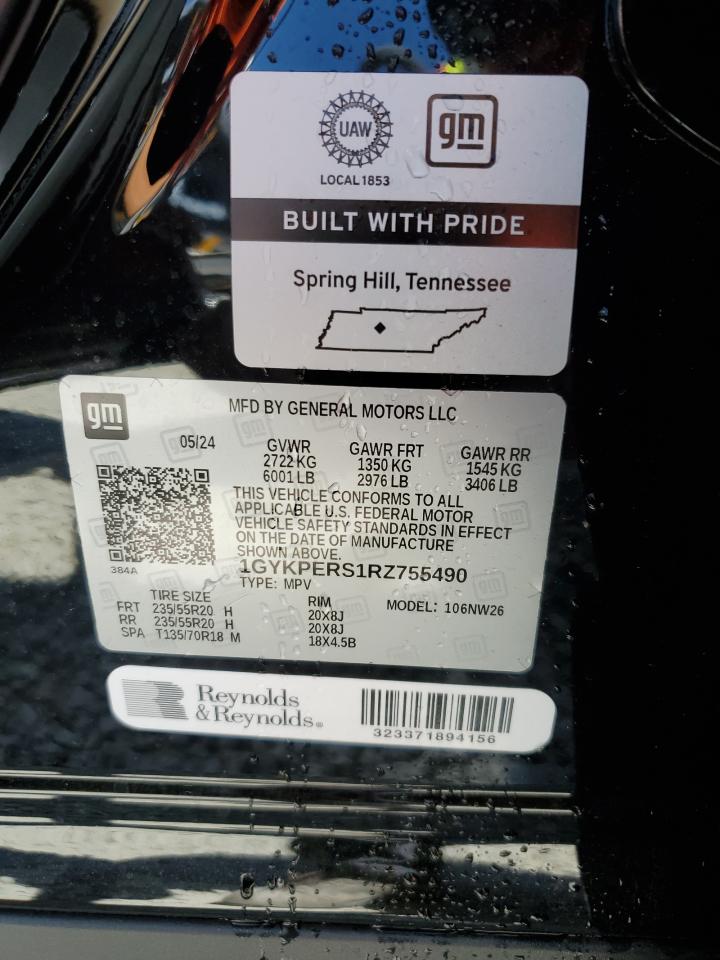 2024 CADILLAC XT6 PLATINUM PREMIUM LUXURY VIN:1GYKPERS1RZ755490