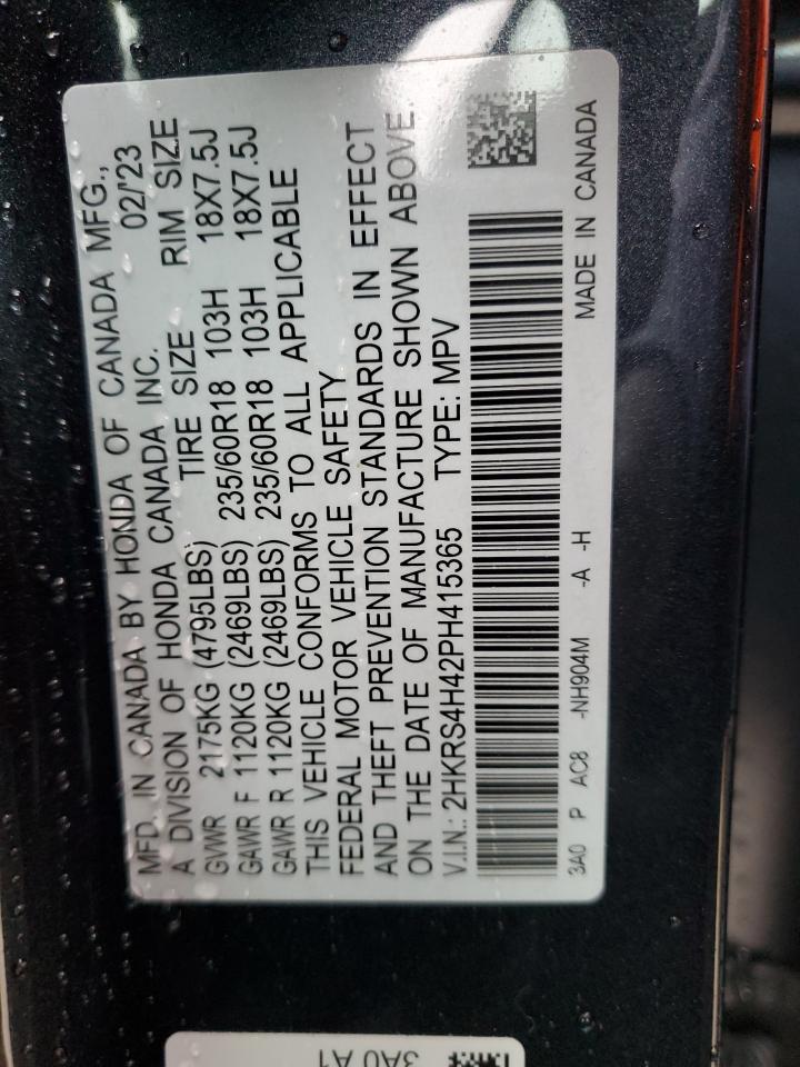 2023 HONDA CR-V EX VIN:2HKRS4H42PH415365