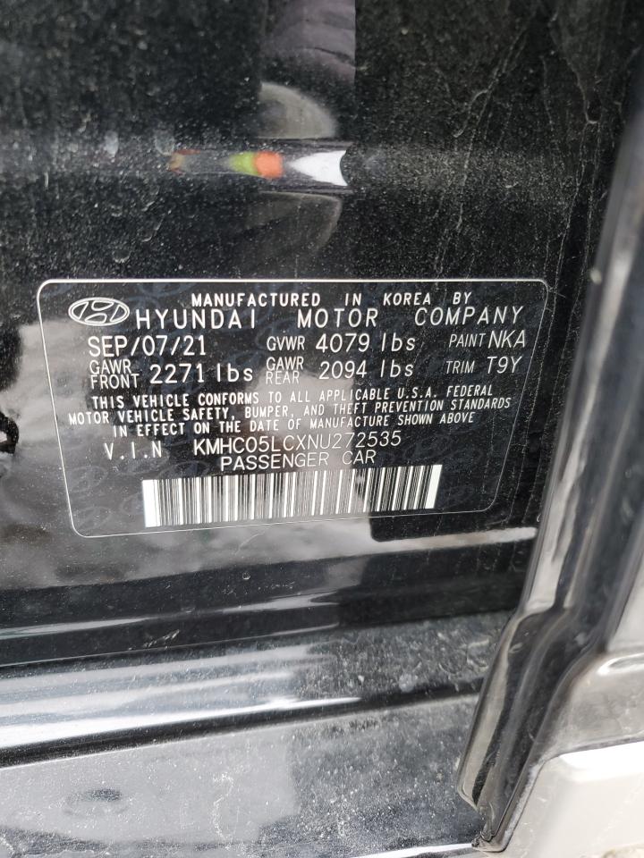 2022 HYUNDAI IONIQ LIMITED VIN:4T1BK1EB8DU048231