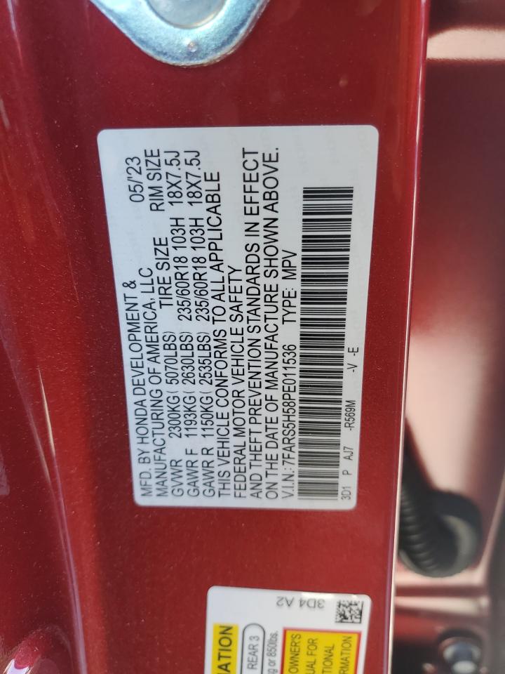 2023 HONDA CR-V SPORT VIN:7FARS5H58PE011536