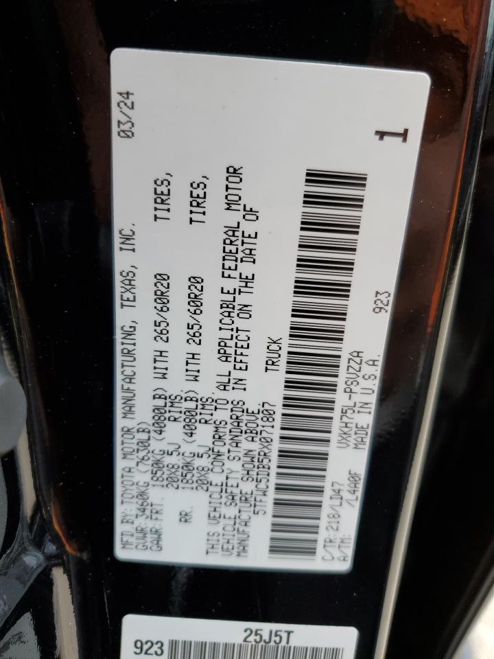 2024 TOYOTA TUNDRA CREWMAX LIMITED VIN:5TFWC5DB5RX071807