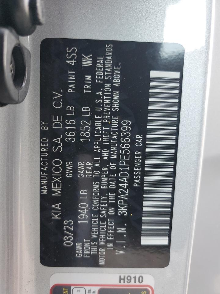 2023 KIA RIO LX VIN:3KPA24AD1PE566399