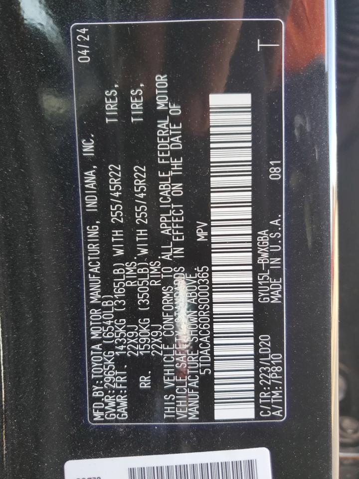 2024 LEXUS TX 550H+ LUXURY VIN:5TDACAC60RS000365