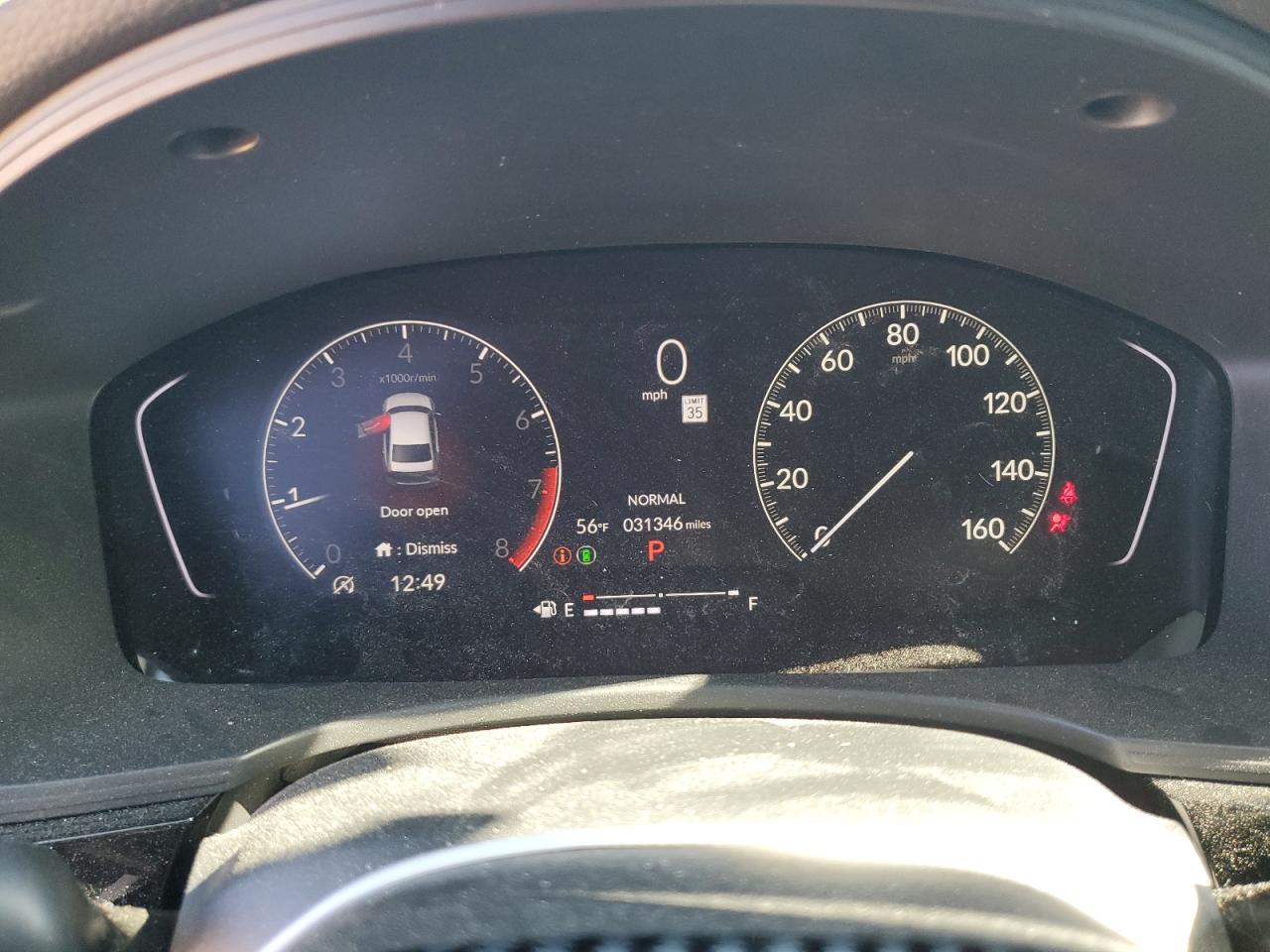 2022 HONDA CIVIC SPORT VIN:2HGFE2F56NH594852