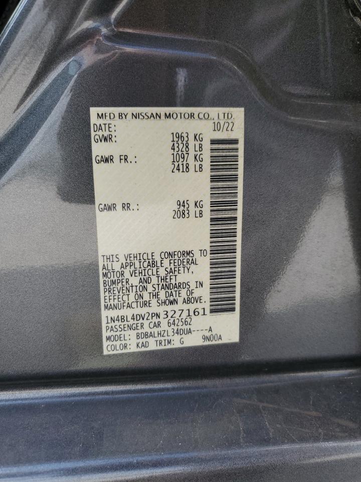 2023 NISSAN ALTIMA SV VIN:1N4BL4DV2PN327161