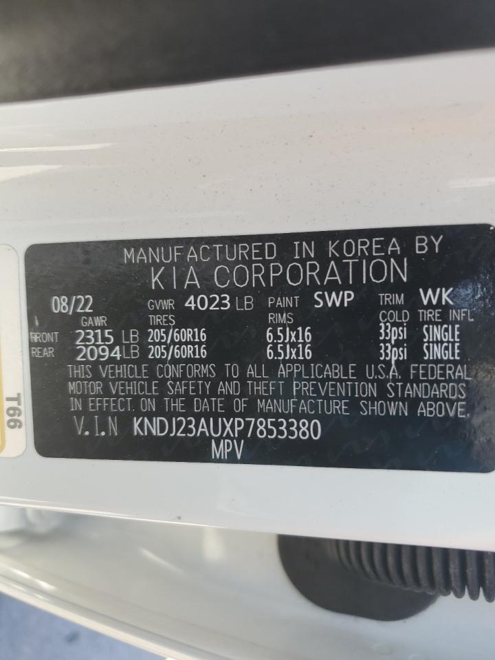 2023 KIA SOUL LX VIN:KNDJ23AUXP7853380