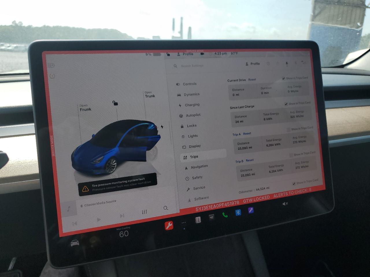 2023 TESLA MODEL 3  VIN:5YJ3E1EA0PF451978