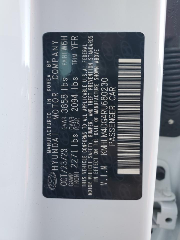 2024 HYUNDAI ELANTRA SEL VIN:KMHLM4DG4RU680230