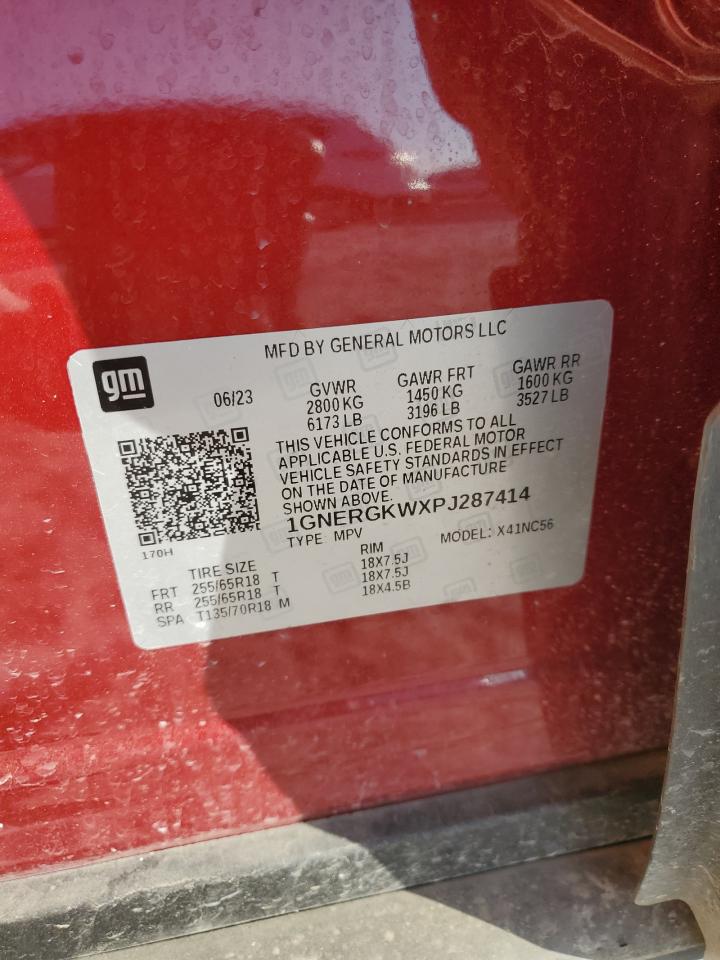 2023 CHEVROLET TRAVERSE LT VIN:1GNERGKWXPJ287414