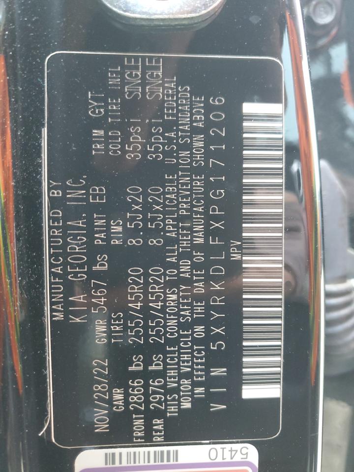 2023 KIA SORENTO SX VIN:5XYRKDLFXPG171206
