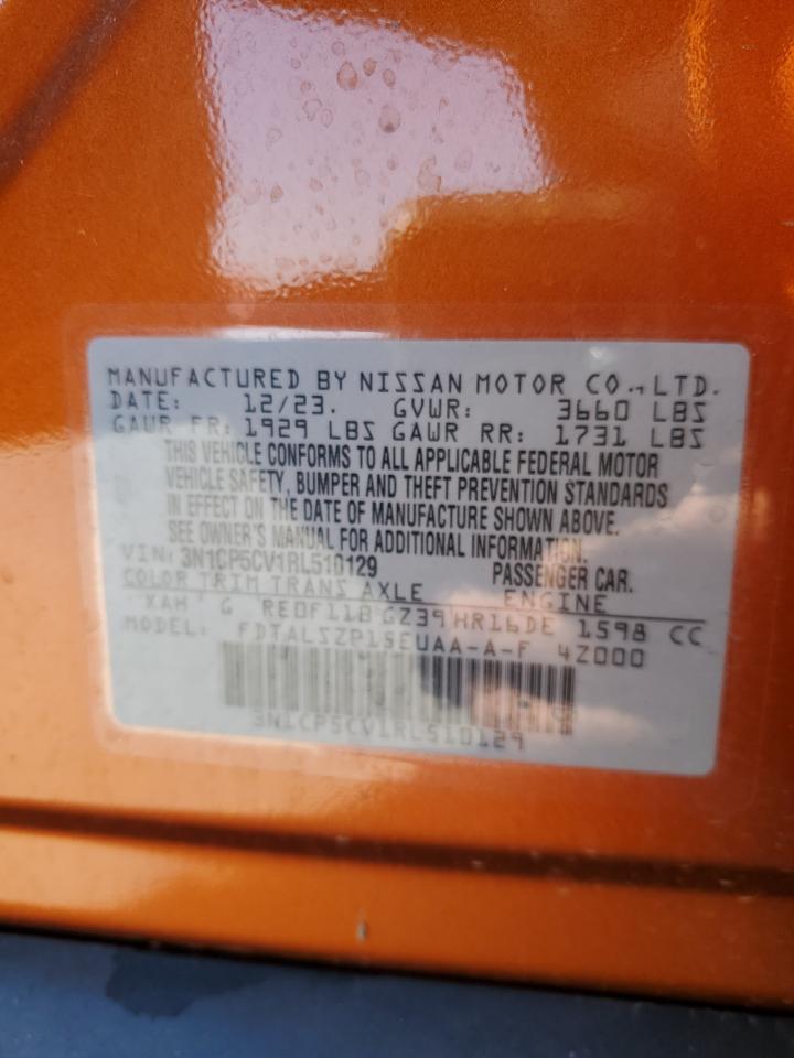 2024 NISSAN KICKS SV VIN:3N1CP5CV1RL510129