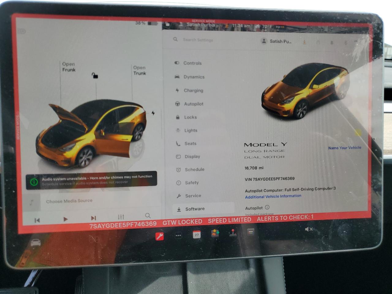 2023 TESLA MODEL Y  VIN:7SAYGDEE5PF746369