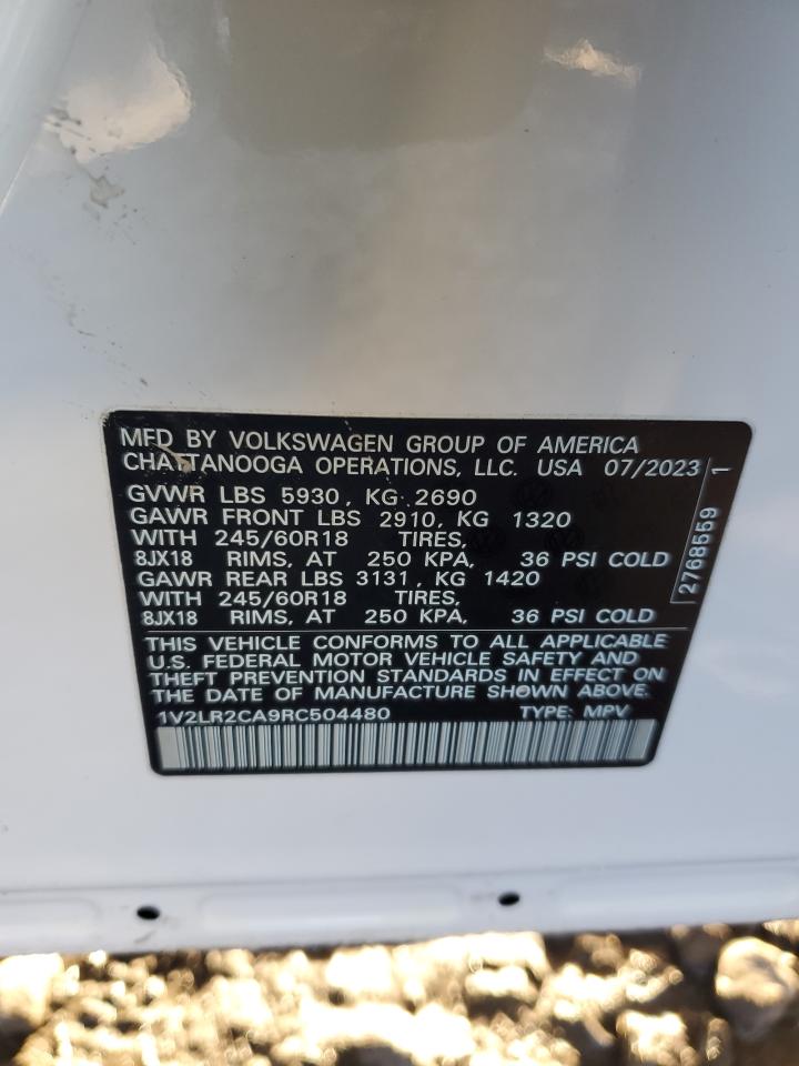 2024 VOLKSWAGEN ATLAS SE VIN:1V2LR2CA9RC504480