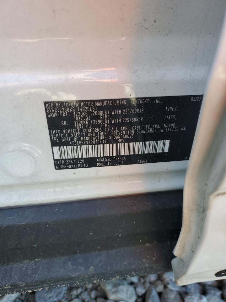2023 TOYOTA RAV4 XSE VIN:4T3E6RFV7PU114143