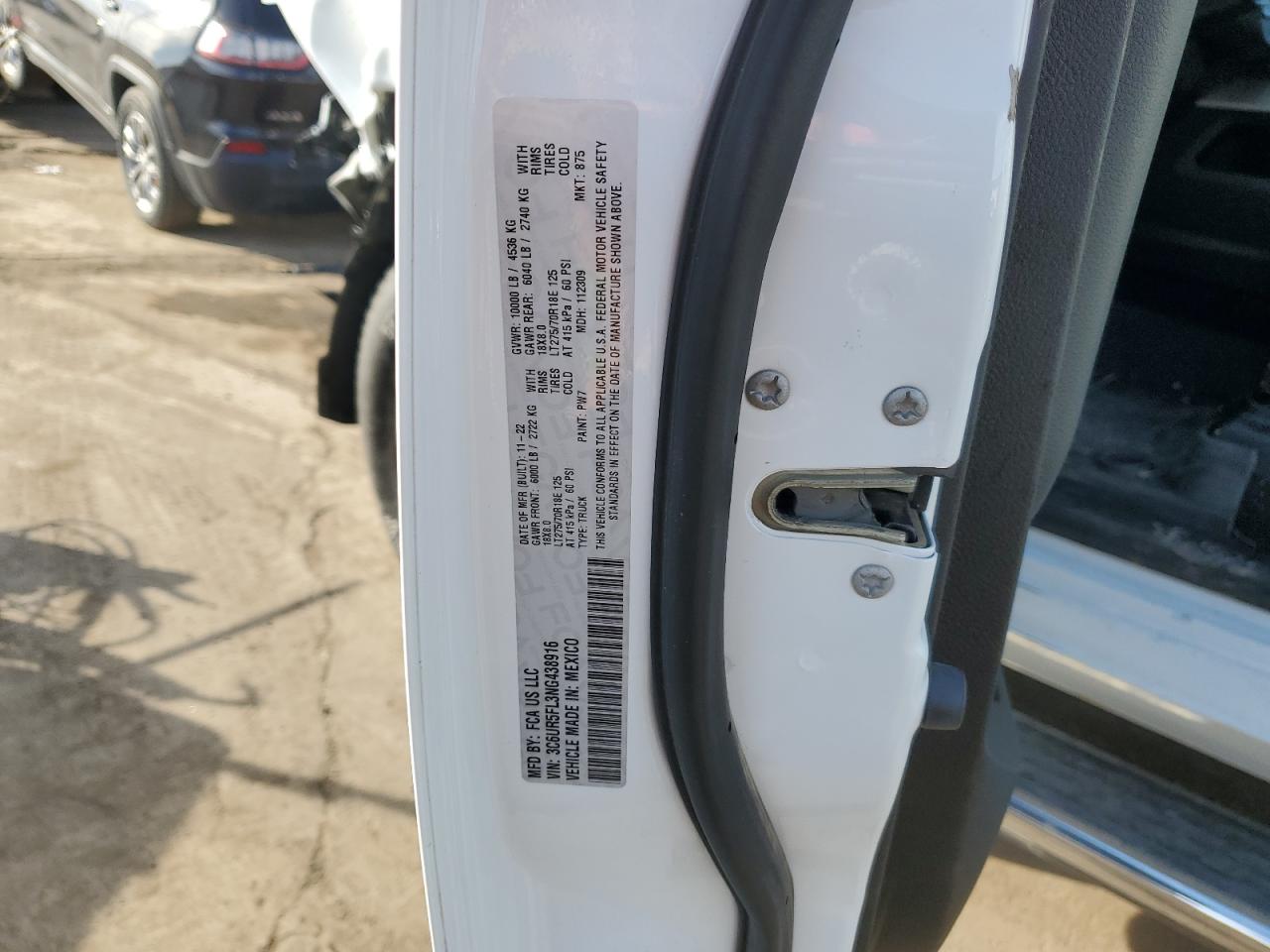 2022 RAM 2500 LARAMIE VIN:3C6UR5FL3NG438916