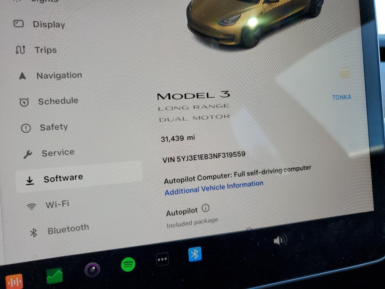 2022 TESLA MODEL 3  VIN:5YJ3E1EB3NF319559