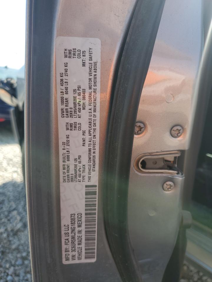 2022 RAM 2500 BIG HORN/LONE STAR VIN:3C6UR5ML2NG183873