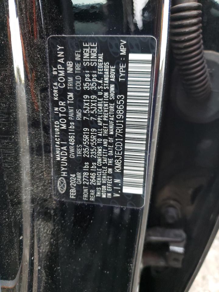 2024 HYUNDAI TUCSON LIMITED VIN:KM8JECD17RU198653