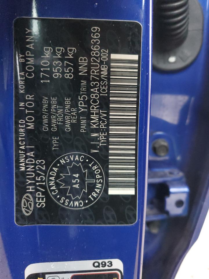 2024 HYUNDAI VENUE SEL VIN:KMHRC8A37RU286369