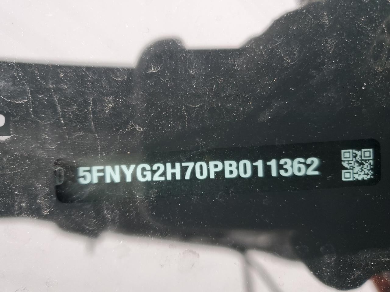 2023 HONDA PILOT TOURING VIN:5FNYG2H70PB011362