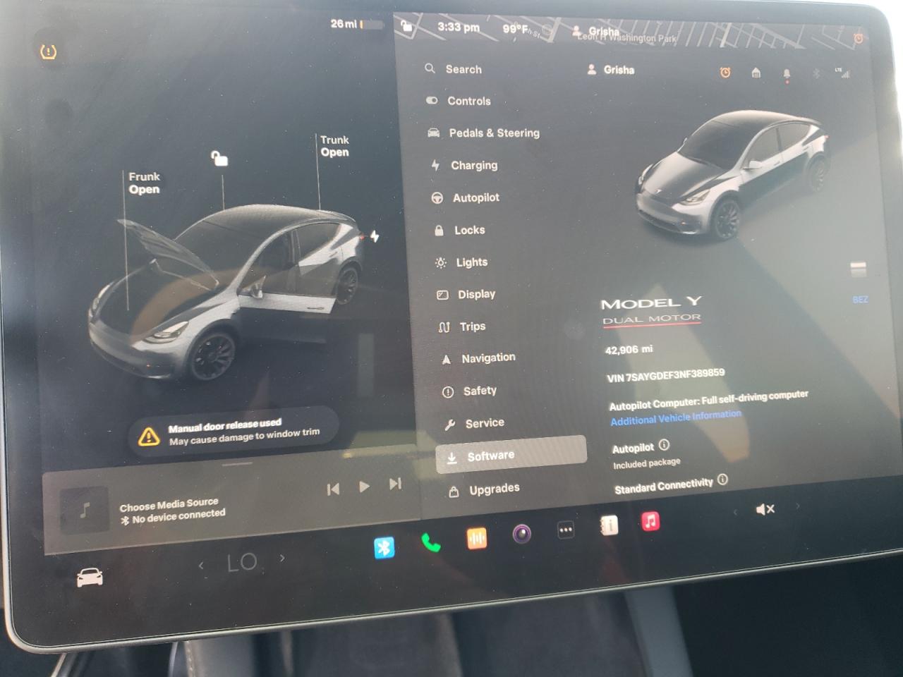 2022 TESLA MODEL Y  VIN:7SAYGDEF3NF389859