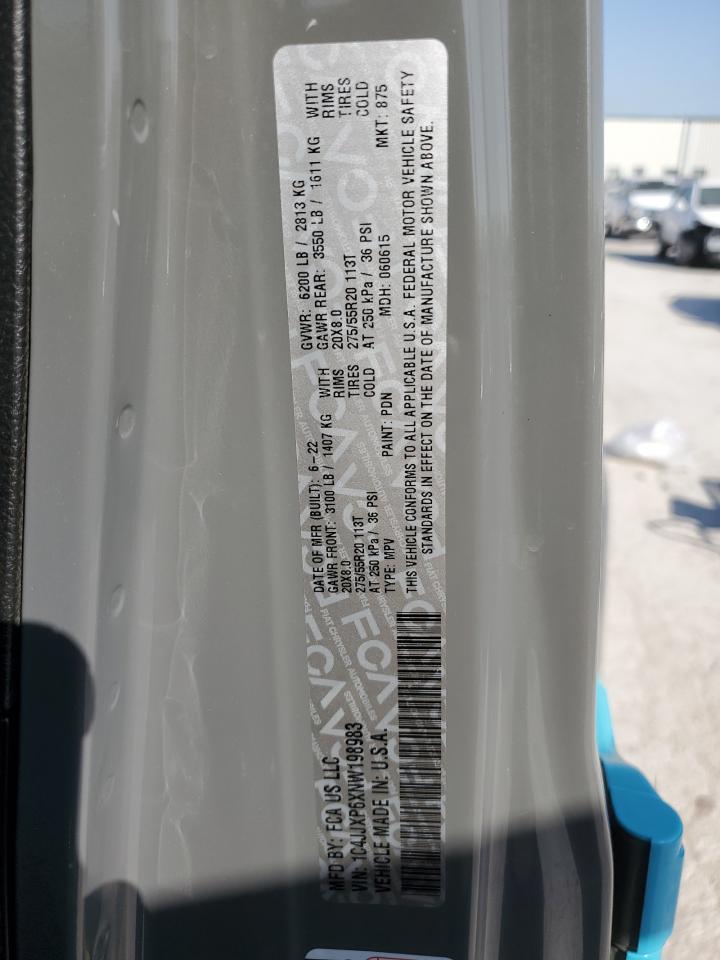 2022 JEEP WRANGLER UNLIMITED SAHARA 4XE VIN:1C4JJXP6XNW198983