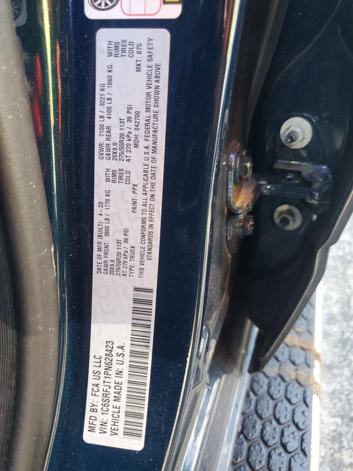 2023 RAM 1500 LARAMIE VIN:1C6SRFJT1PN628423