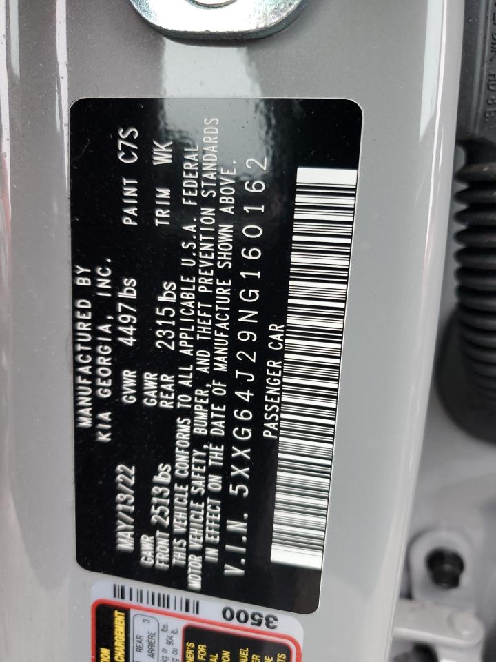2022 KIA K5 GT LINE VIN:5XXG64J29NG160162