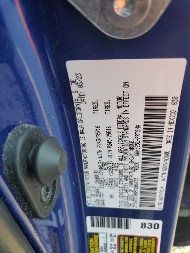 2023 TOYOTA TACOMA DOUBLE CAB VIN:3TMAZ5CN8PM206835