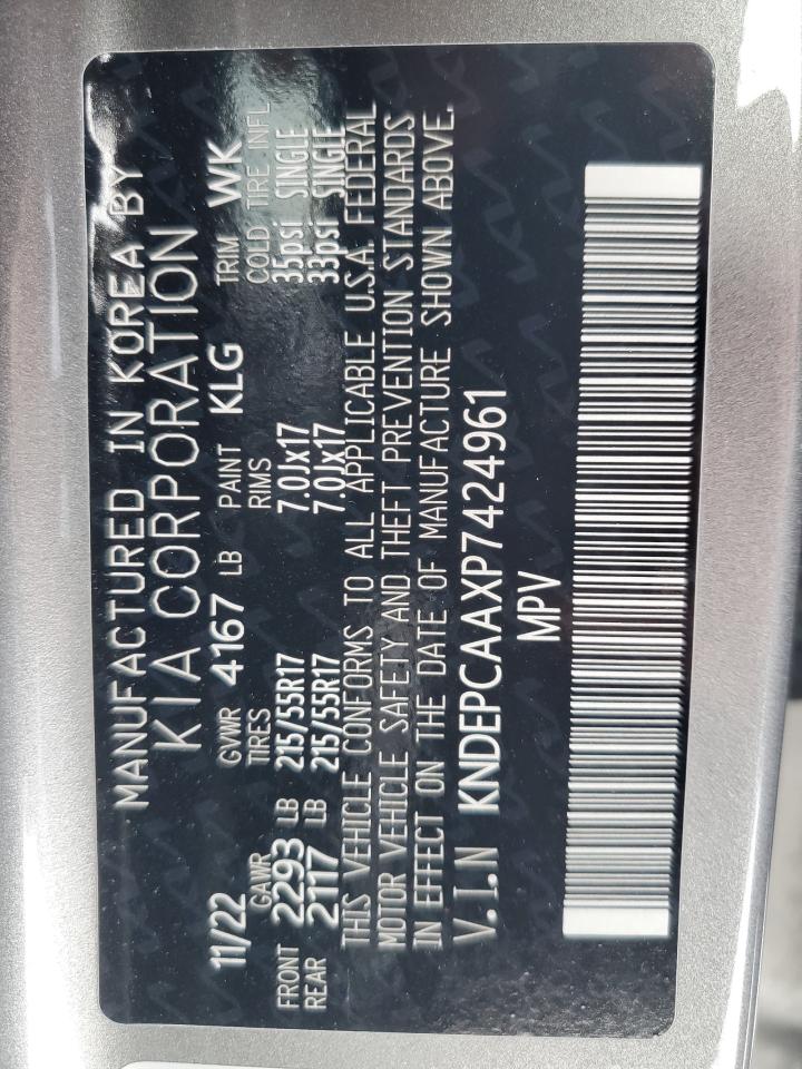 2023 KIA SELTOS LX VIN:KNDEPCAAXP7424961