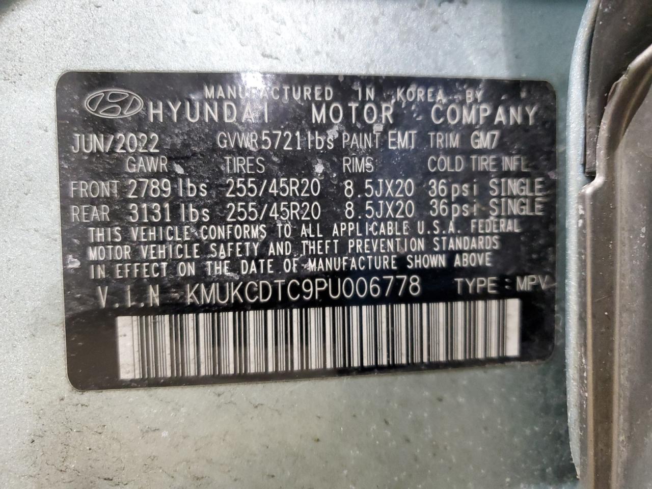 2023 GENESIS GV60 ADVANCED VIN:KMUKCDTC9PU006778