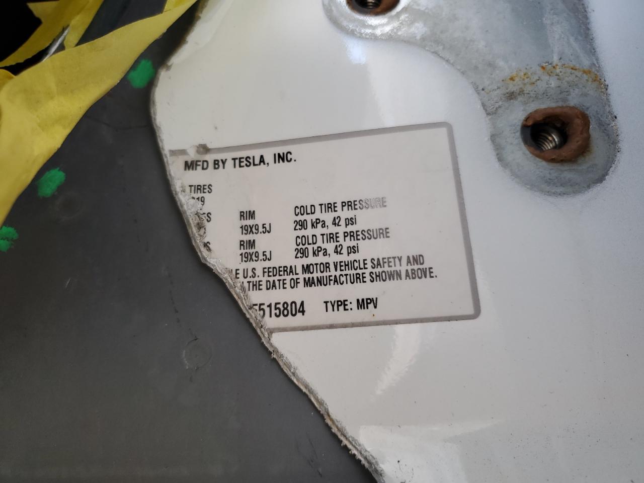 2022 TESLA MODEL Y  VIN:7SAYGDEE8NF515804