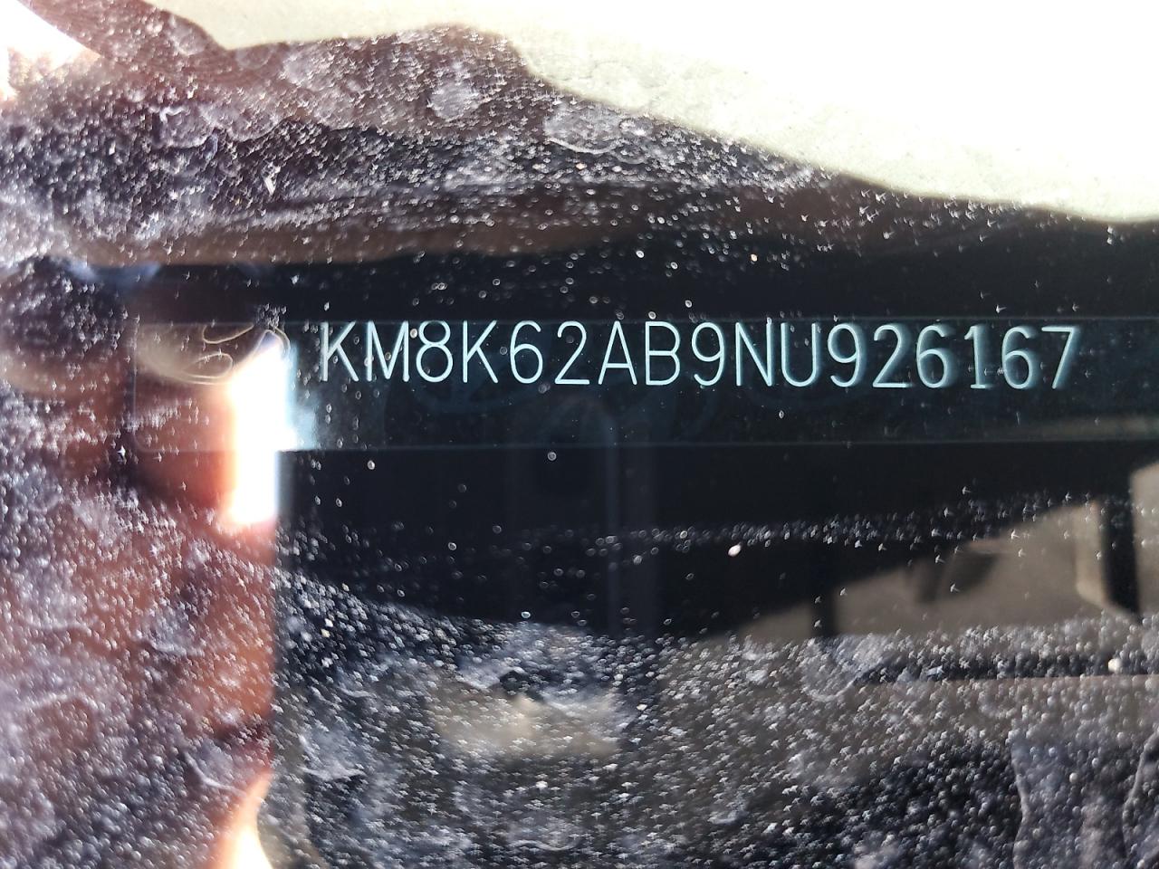 2022 HYUNDAI KONA SEL VIN:KM8K62AB9NU926167