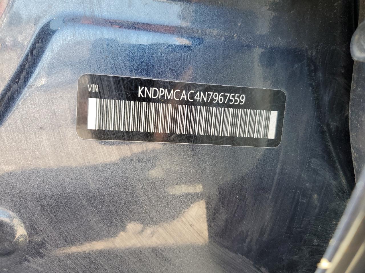 2022 KIA SPORTAGE LX VIN:KNDPMCAC4N7967559