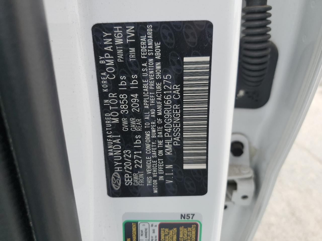 2024 HYUNDAI ELANTRA LIMITED VIN:KMHLP4DG9RU661275