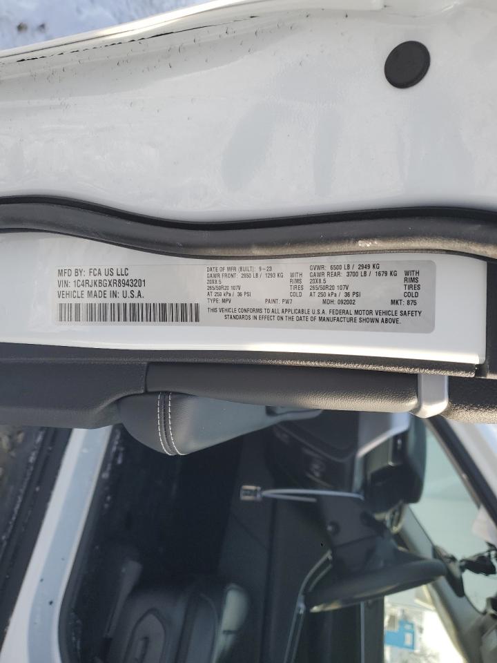 2024 JEEP GRAND CHEROKEE L LIMITED VIN:1C4RJKBGXR8943201