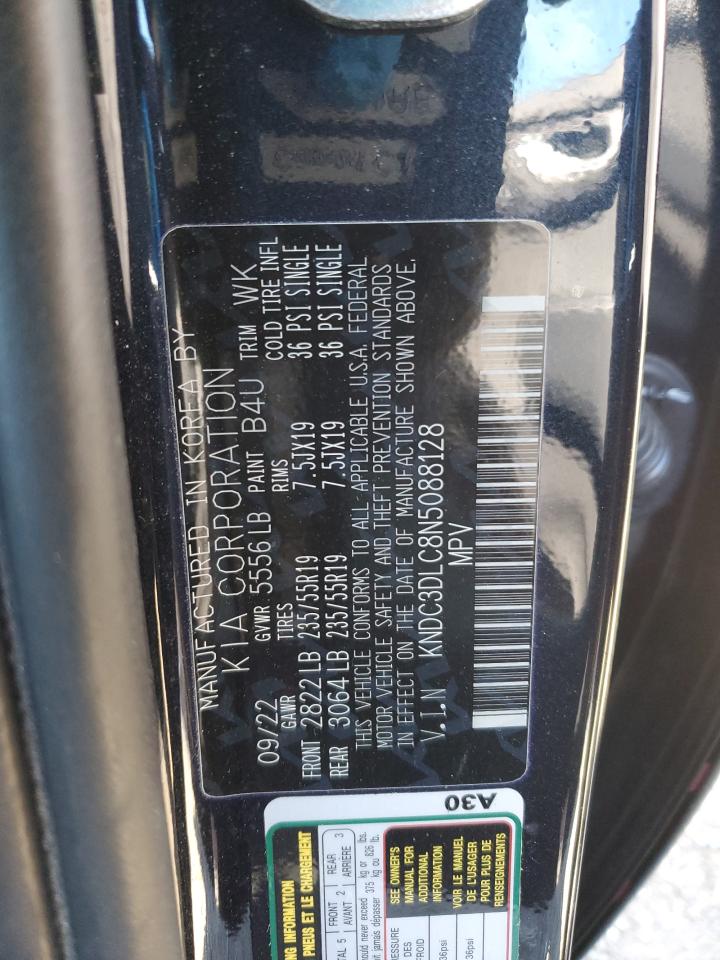 2022 KIA EV6 LIGHT VIN:KNDC3DLC8N5088128