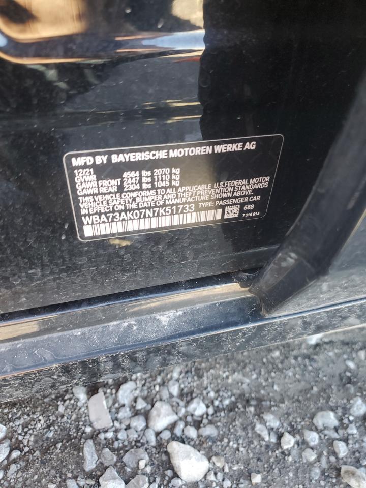 2022 BMW 228XI  VIN:WBA73AK07N7K51733