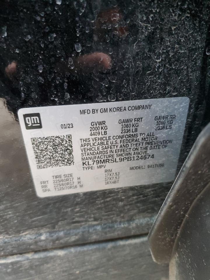 2023 CHEVROLET TRAILBLAZER LT VIN:KL79MRSL9PB124674