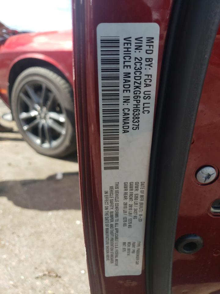 2023 DODGE CHALLENGER GT VIN:2C3CDZKG6PH638375